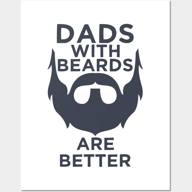 Dad With Beards Wall Art by hallyupunch